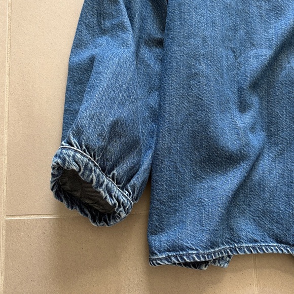 Zara  Ruffled Denim shirt blouse/ Jacket 3/4 sleeves nwt - Picture 11 of 12